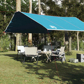 Camping Tarp Blue 165.4x173.2" Waterproof