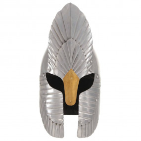 Fantasy Medieval Knight Helmet Replica LARP Silver Stee...
