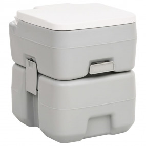 Portable Camping Toilet Grey and White 20+2.6 gal HDPE