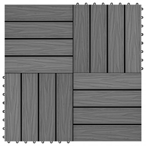 11 pcs Decking Tiles Deep Embossed WPC 11.8"x11.8" 1 sq...