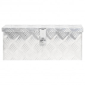 Storage Box Silver 19.7"x5.9"x8.1" Aluminum