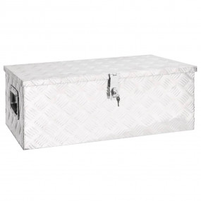 Storage Box Silver 31.5"x15.4"x11.8" Aluminum