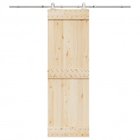Sliding Door Hardware Kit 78.7 " Stainless Steel Silver