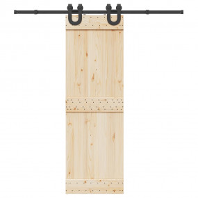 Sliding Door Hardware Kit 78.7 " Steel Black