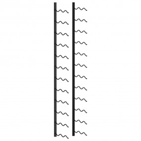 Wall-mounted Wine Rack for 24 Bottles Black Iron