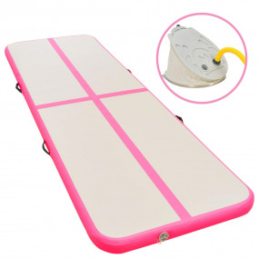 Inflatable Gymnastics Mat with Pump 118.1"x39.3"x3.9" P...