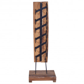 Wine Rack for 6 Bottles 13.8"x13.8"x39.4" Solid Teak Wo...