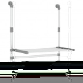 Drying Rack for Balcony 21.3"x9.8"x16.5" Aluminum