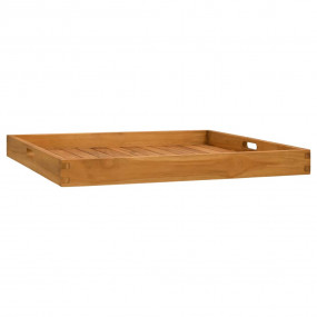 Serving Tray 27.6"x27.6" Solid Wood Teak