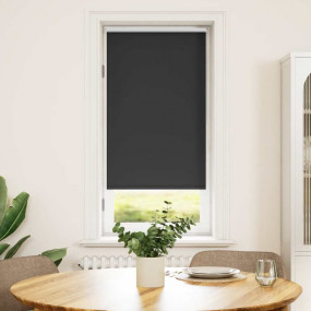 Roller Blind Blackout 23.6"x47.2" Black