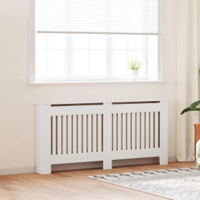 Radiator Cover White MDF 67.7"
