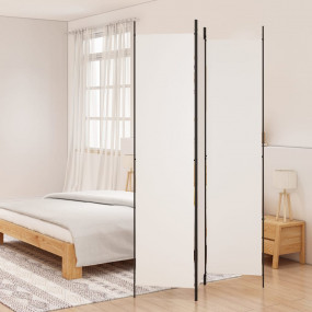 3-Panel Room Divider White 59.1"x86.6" Fabric