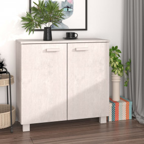 Sideboard HAMAR White 33.5"x13.8"x31.5" Solid Wood Pine