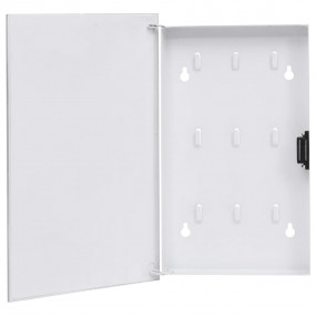 Key Box with Magnetic Board White 11.8"x7.9"x1.6"
