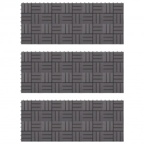 Decking Tiles 30 pcs Gray Wash 11.8"x11.8" Solid Acacia...