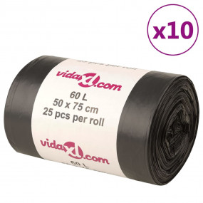 Bin Bags 250 pcs Black 15.9 gal