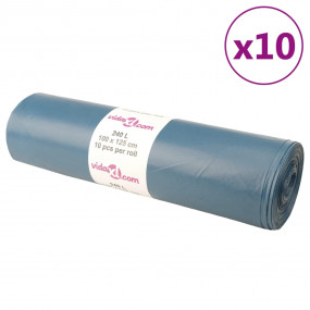 Bin Bags 100 pcs Blue 63.4 gal