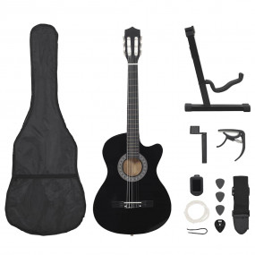 12 Piece Western Classical Guitar Set with 6 Strings Bl...