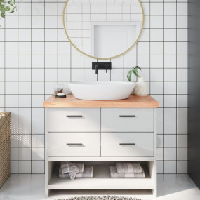 Bathroom Countertop Light Brown 39.4"x19.7"x(0.8"-2.4")...