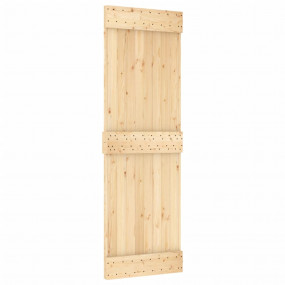 Sliding Door with Hardware Set 27.6"x82.7" Solid Wood P...