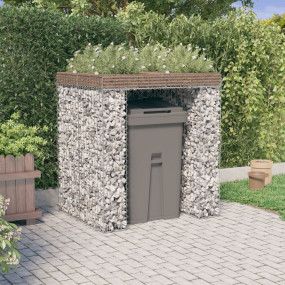 Gabion Wall for Garbage Bin 43.3"x35.8"x47.2" Galvanize...