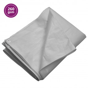 Tarpaulin 0.9 oz/ft 13.1'x16.4' Gray HDPE