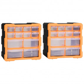 Multi-drawer Organizers with 12 Drawers 2 pcs 10.4"x6.3...