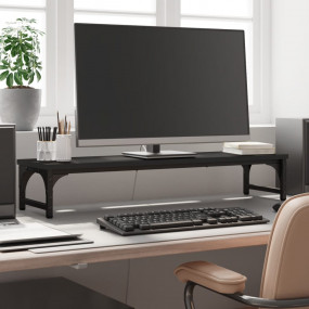 Monitor Stand Black 33.5"x9.1"x6.1" Engineered Wood