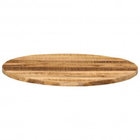 Table Top  31.5"x1" Round Solid Wood Rough Mango
