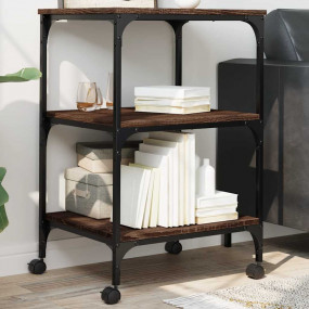 Printer Stand 3-Tier Brown Oak 19.7"x16.1"x29.5" Engine...