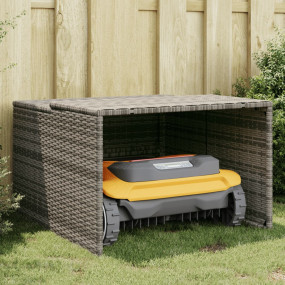 Robot Mower Garage Gray 33.9"x35.4"x20.5"/22.4" Poly Ra...