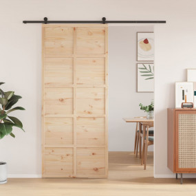 Barn Door 35.4"x81.9" Solid Wood Pine