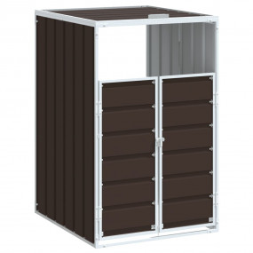 Wheelie Bin Storage for Single Bin Brown 28.3"x31.9"x45...