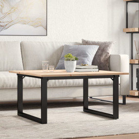 Coffee Table O-Frame 31.5"x31.5"x17.7" Solid Wood Pine ...