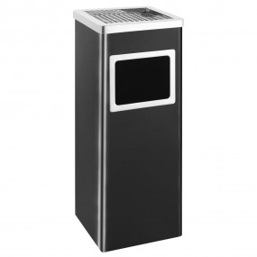 Ashtray Dustbin Hotel 9.5 gal Steel Black