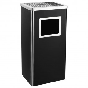 Ashtray Dustbin Hotel 11.9 gal Steel Black