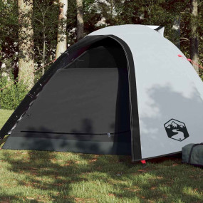 Camping Tent Dome 4-Person White Blackout Fabric Waterp...