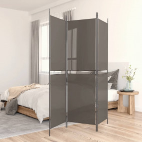 3-Panel Room Divider Anthracite 59.1"x86.6" Fabric