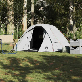 Camping Tent Cabin 4-Person White Blackout Fabric Water...