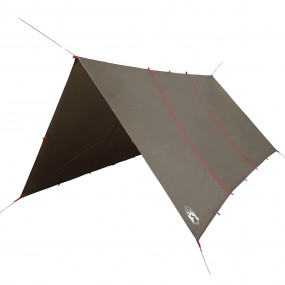 Camping Tarp Brown 177.6x165.4" Waterproof