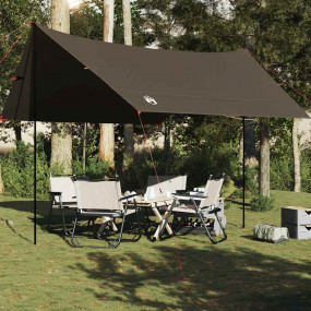 Camping Tarp Brown 181.9x120.5x83.1" Waterproof
