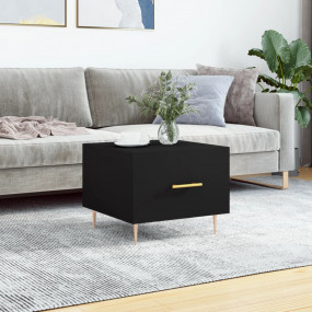 Coffee Table Black 19.7x19.7x15.7" Engineered Wood