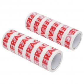 Packaging Tape 12 pcs FRAGILE Printed White 1.89 " x 21...