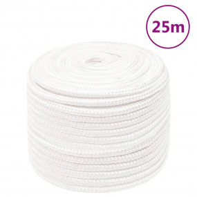Boat Rope Full White 0.55 " 82.0 ' Polypropylene