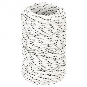 Braided Boat Rope White 0.08 "x82.0 ' Polyester