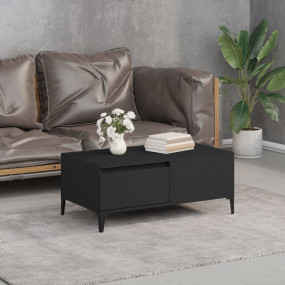 Coffee Table Black 35.4x19.7x14.4" Engineered Wood