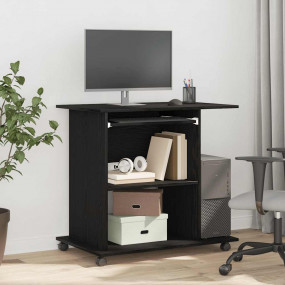 Computer Desk Black Oak 31.5x19.7x29.5" Engineered Wood