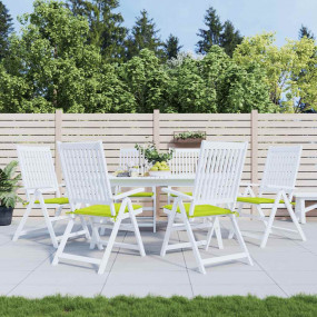 Patio Chair Cushions 6 pcs Bright Green 15.7x15.7x1.6" ...