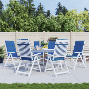 Patio Highback Chair Cushions 6 pcs Royal Blue 47.2x19....