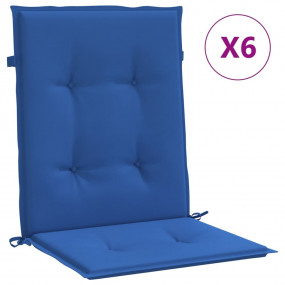 Patio Lowback Chair Cushions 6 pcs Royal Blue 39.4x19.7...